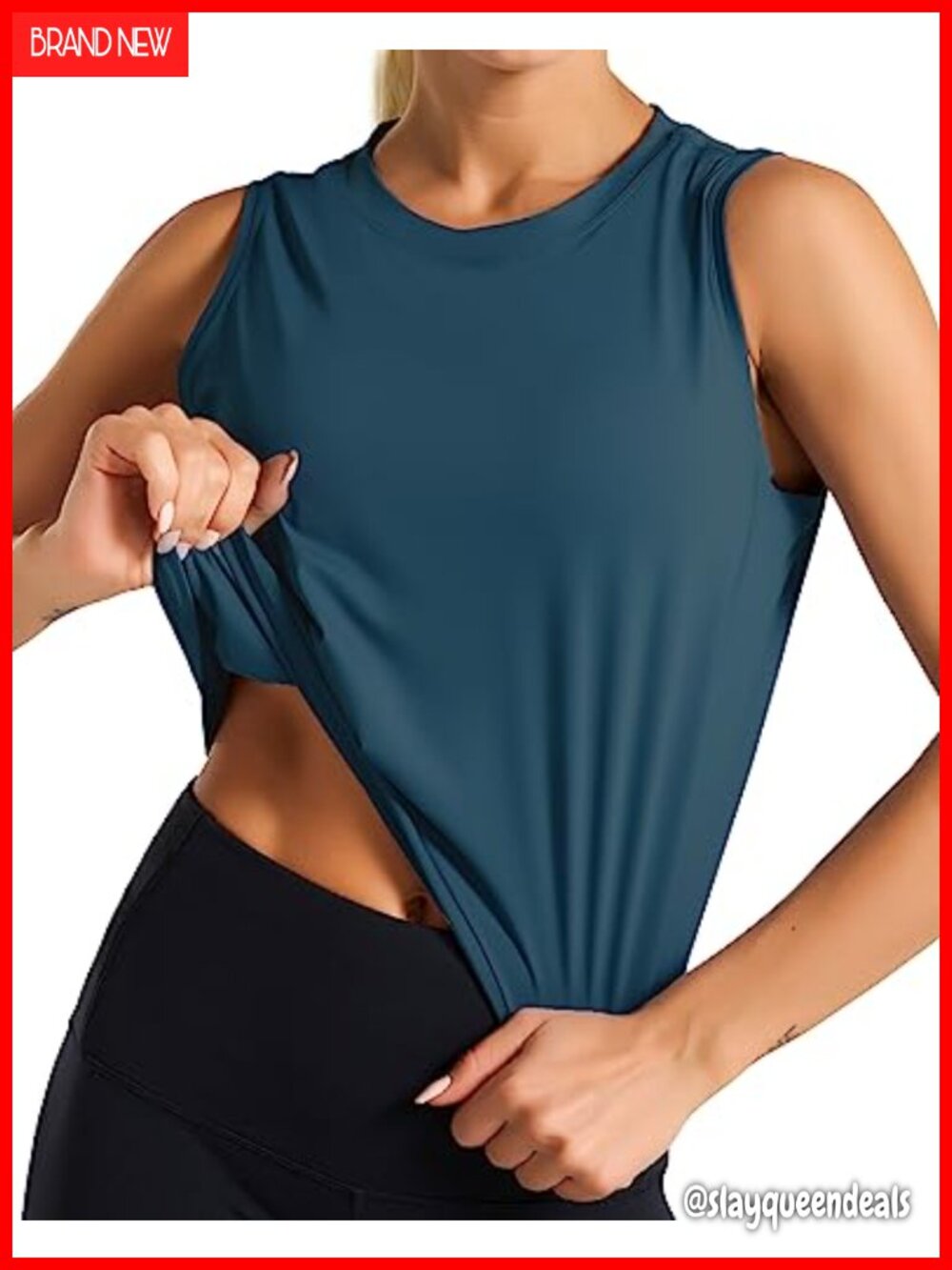 Women's Ice Silk Sleeveless Crop Tank Top Workout Running Yoga Shirt